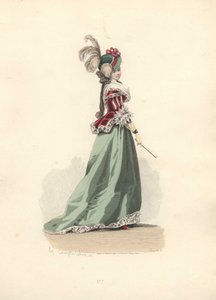 Femme en veste et jupe, époque de Marie-Antoinette - Francois Claudius Compte Calix