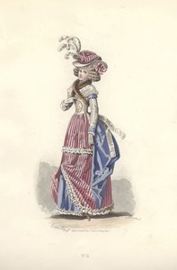 Femme en tenue tricolore, époque de Marie-Antoinette - Francois Claudius Compte Calix