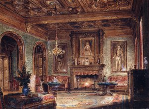 Le Salon au Château de Marchais, 1852 - Francois Edme Ricois