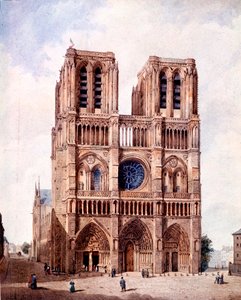 La façade de la cathédrale Notre-Dame de Paris