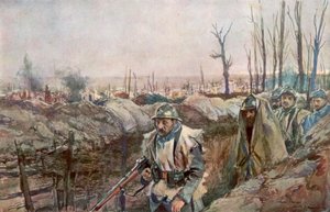 Une tranchée française dans le village de Souchez, Artois, France, 18 décembre 1915, 1926