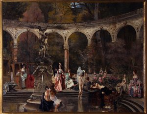 Bain des courtisanes au 18eme siecle - Francois Flameng
