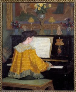 Jeune fille au piano - Francois Gauzi