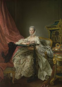 Madame de Pompadour (1721-1764) à son cadre à broder. 1763-64 - Francois Hubert Drouais
