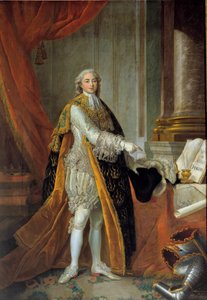 Portrait en pied de Louis Stanislas Xavier de France (futur Louis XVIII), comte de Provence (1755-1824) en grand habit de l