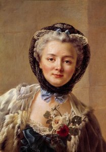 Portrait de Madame Drouais, née Anne Françoise Doré (1732-1815), épouse du peintre. Peinture de François Hubert Drouais (1727-1775) - Francois Hubert Drouais