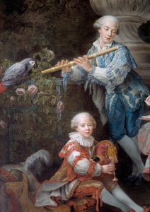 La famille de Louis François du Bouchet, Marquis de Sourches et Grand Prévôt de France (détail) - Francois Hubert Drouais