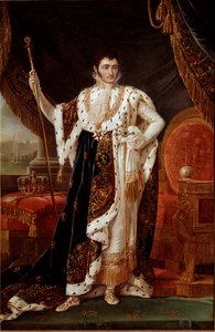 Portrait de Jérôme Bonaparte (1784-1860) roi de Westphalie, devant les jardins de Wilhelmshöhe - Francois Josephe Kinson