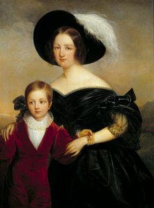 Portrait de Madame Aglaé Blénart et son fils - Francois Josephe Kinson