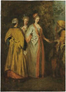 La diseuse de bonne aventure (huile sur panneau)
