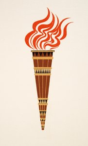 Torche enflammée de Prométhée Enchaîné par Eschyle, pub. 1941 - Francois Louis Schmied
