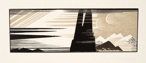 Illustration graphique de Prométhée Enchaîné par Eschyle, pub. 1941 - Francois Louis Schmied