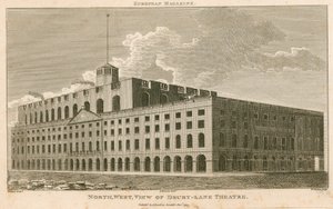 Vue nord-ouest du théâtre de Drury Lane, Londres - Francois Louis Thomas Francia