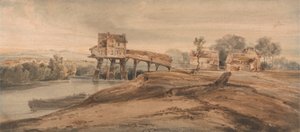 Le moulin au-dessus du pont de Charenton - Francois Louis Thomas Francia