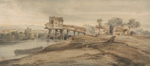 Le moulin à eau au-dessus du pont de Charenton, d