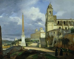 Trinité des Monts et la Villa Médicis, Rome - Francois Marius Granet