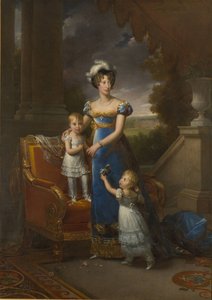 Duchesse de Berry avec les enfants Louise Marie Thérèse d