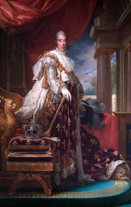Portrait du roi Charles X de France en habits de couronnement, vers 1824 - Francois Pascal Simon Gerard