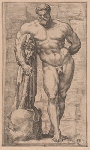 Hercule Farnèse, vue de face [plaque 2]