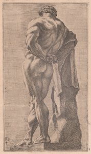 Le Farnèse Hercule, vu de dos [plaque 4]