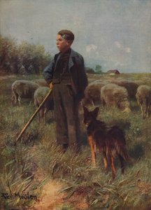 Le jeune berger, vers 1915