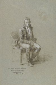 Figure masculine assise - Francois Schommer