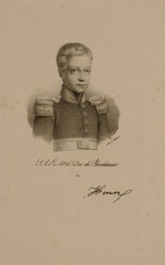 Henri Charles Ferdinand Marie Dieudonné de France, Duc de Bordeaux, Comte de Chambord - Francois Seraphin Delpech