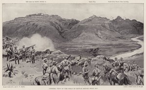 Vue générale du champ de bataille avant Spion Kop (lithographie) - Frank (after) Dadd