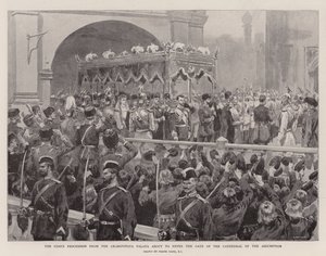 La procession du tsar depuis le Granovitaya Palata sur le point d