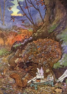 Illustration pour Les Enfants dans la Forêt - Frank Adams