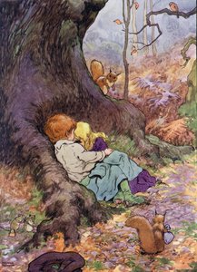 Illustration pour Les Enfants dans la Forêt - Frank Adams