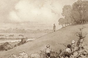 Illustration pour The Scholar-Gipsy de Matthew Arnold - Frank Adams