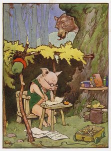 Illustration des Trois Petits Cochons - Frank Adams