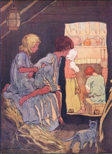 Les enfants ne pouvaient pas dormir, de Hansel et Gretel publié par Blackie & Son Limited, vers 1940