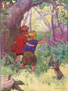 Les enfants étaient perdus, de Hansel et Gretel publié par Blackie & Son Limited, vers 1940