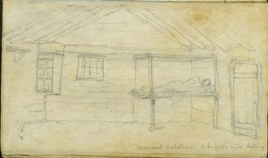 Lit à une place et listing en peau de buffle, 1851 - Frank Blackwell Mayer
