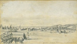 Lodges Siseton, Traverse des Sioux, 1851 - Frank Blackwell Mayer