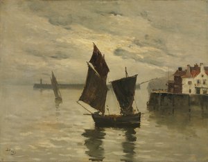 Scène de port, non datée - Frank Boggs