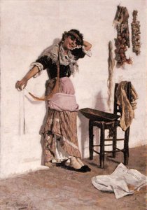Une Fille du Marché Vénitien - Frank Bramley