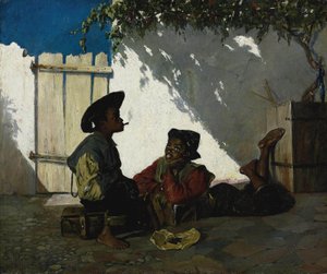 Italien :  Dolce far niente Douceur de ne rien faire - Frank Buchser