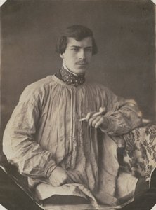 Artiste ou assistant avec pipe - Frank Chauvassaignes