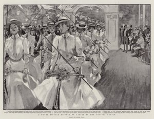 Une démonstration de vélo par des dames au Crystal Palace - Frank Craig