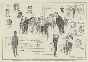 Distribution des prix aux étudiants de la Royal Academy à Burlington House