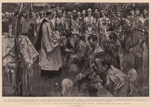 À la veille de la bataille, la célébration de la Sainte Communion sur le Veldt