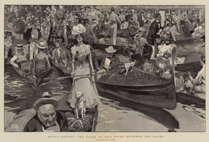 Henley Royal, la Scène sur la Rivière entre les Courses