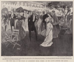 Le Premier Bal de la Saison à la Maison du Gouvernement, Sydney, dans le Jardin entre les Danses - Frank Craig