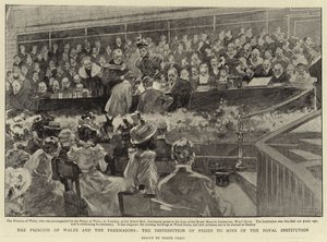 La Princesse de Galles et les Francs-Maçons, la distribution des prix aux garçons de l