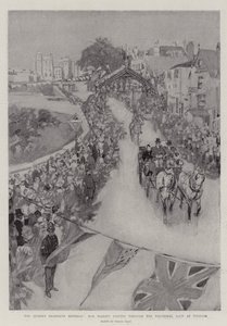 Le quatre-vingtième anniversaire de la Reine, Sa Majesté passant sous l