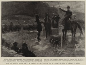 Avec la force de campagne de Kurram, un rempart de selles de bât et un cheval de frise de lances à Hangu