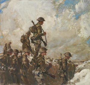 À travers les tranchées vers Pozières, vers 1918